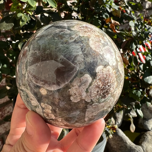 Russian Flower Agate Sphere - Picture 6 of 6